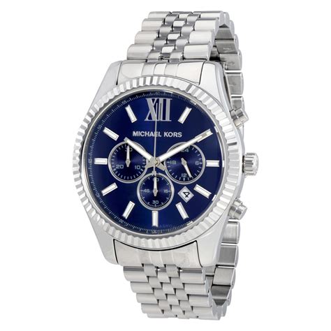 dark blue michael kors watches for men|michael kors oversized runway watch.